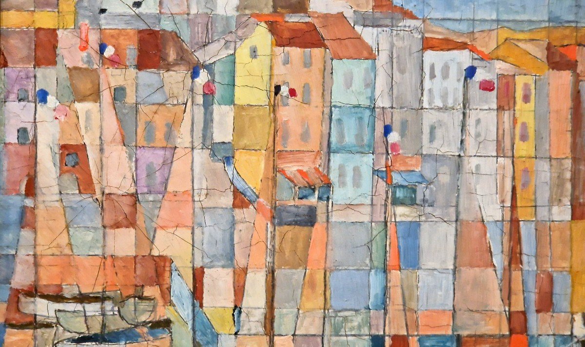 Abstract Seaside Village 20th Century-photo-3