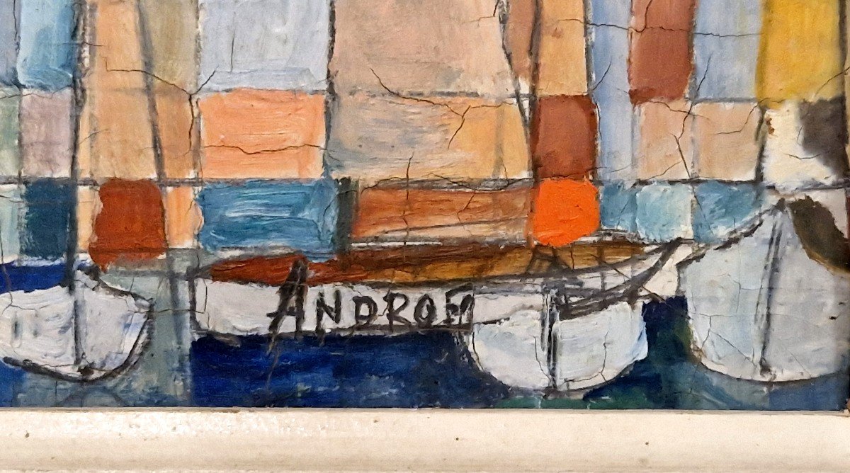 Abstract Seaside Village 20th Century-photo-5