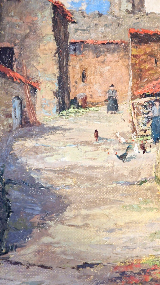 Old Street In Grimaud (var) By Maurice Legrand (1906 - 2004)-photo-1