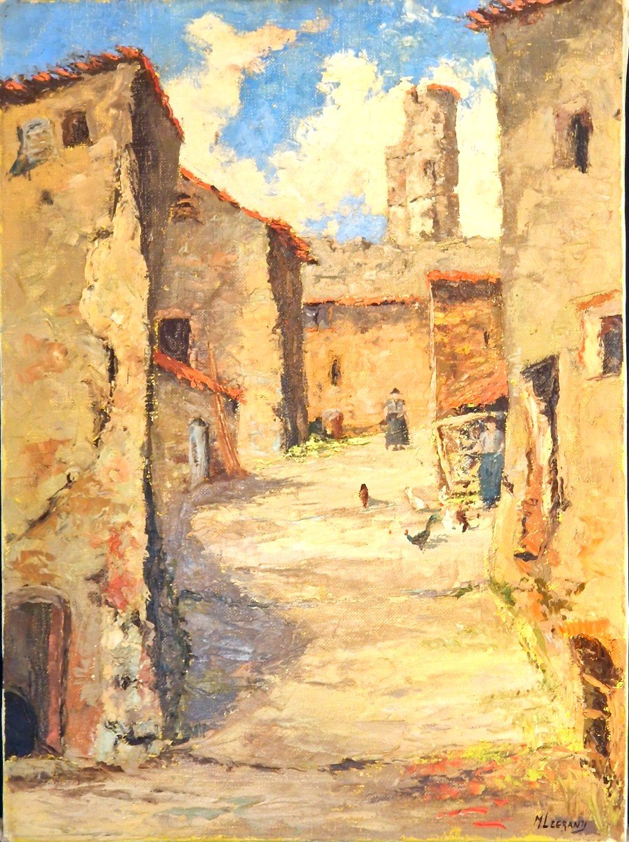 Old Street In Grimaud (var) By Maurice Legrand (1906 - 2004)