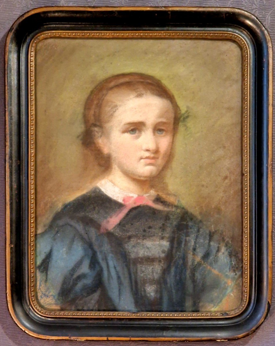 Portrait d'Une Jeune Femme époque Napoléon 3