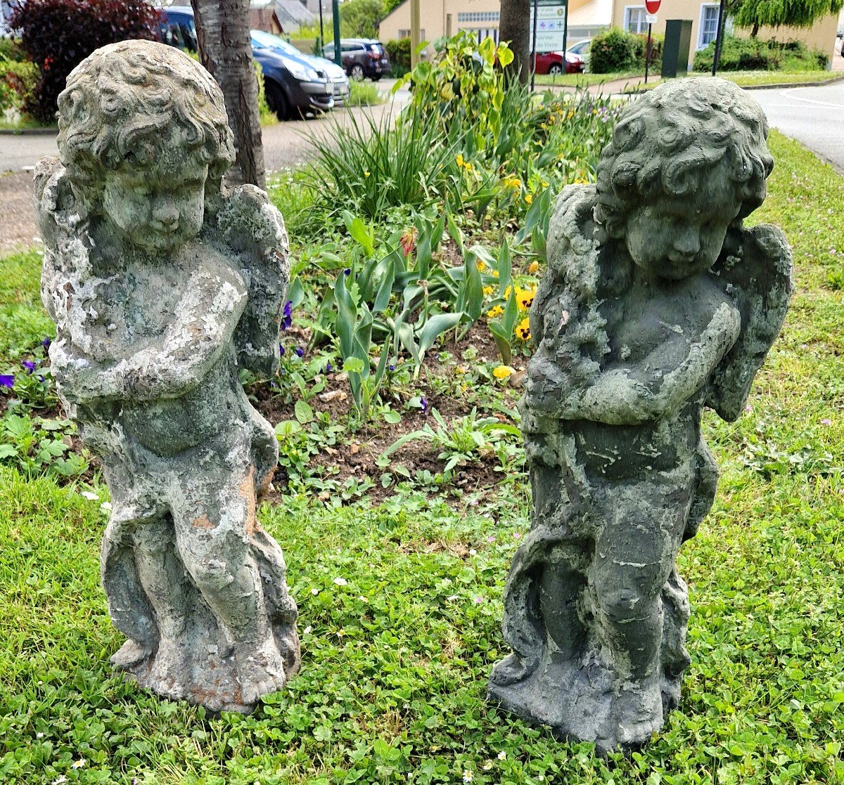 Paire De Statues En Terre Cuite XIX-ème