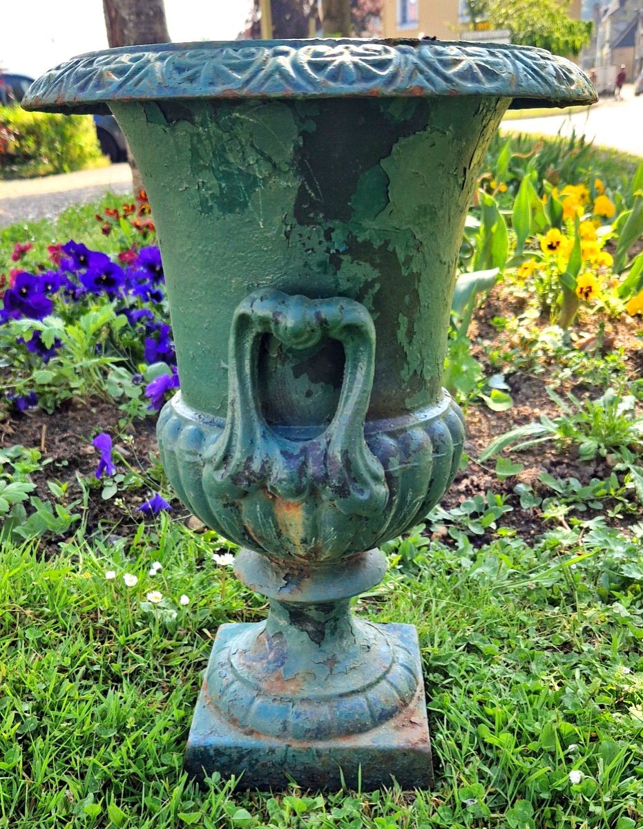 20th Century Cast Iron Medici Vase