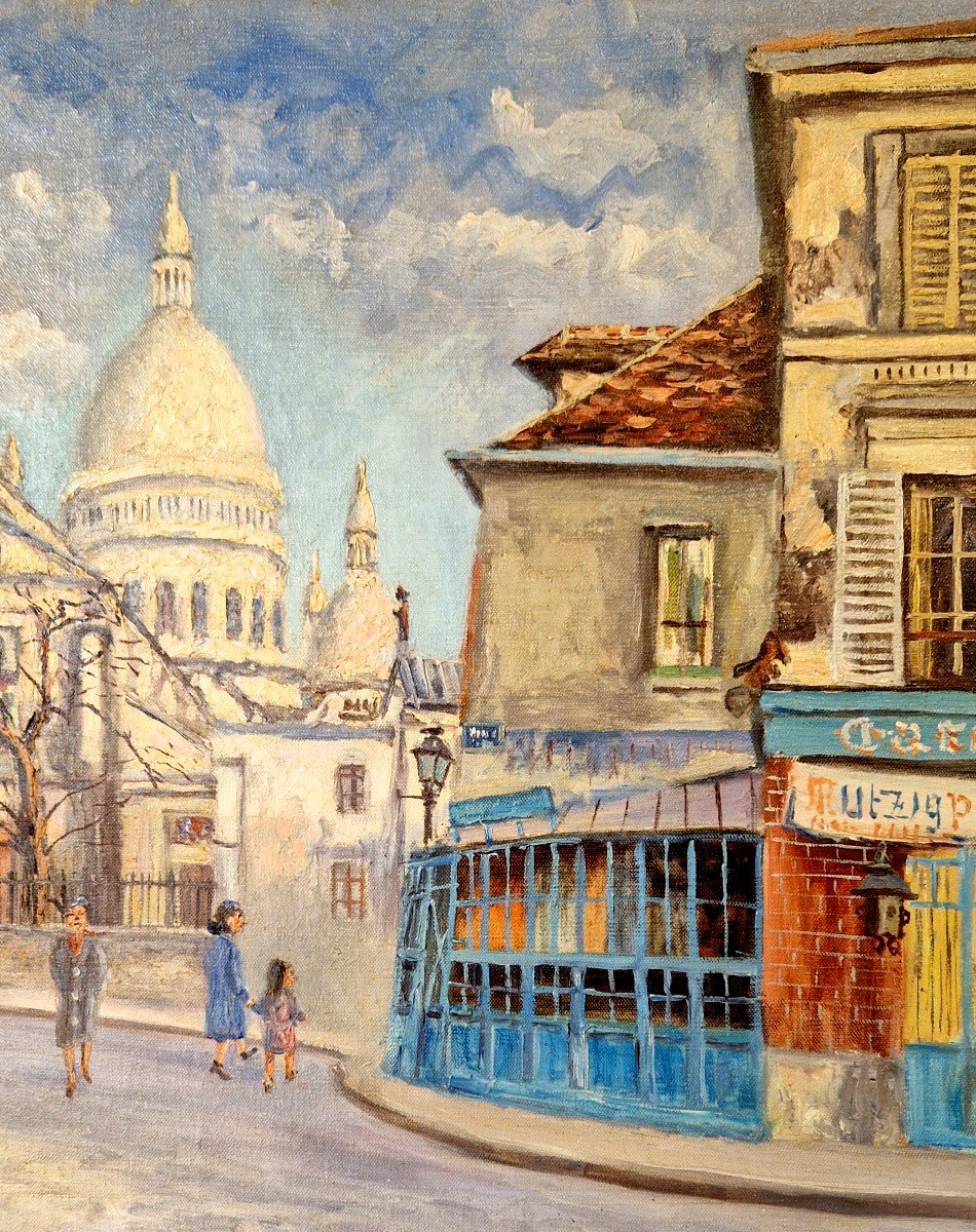 Montmartre By Adrien Raphael Noulin 20th Century-photo-2