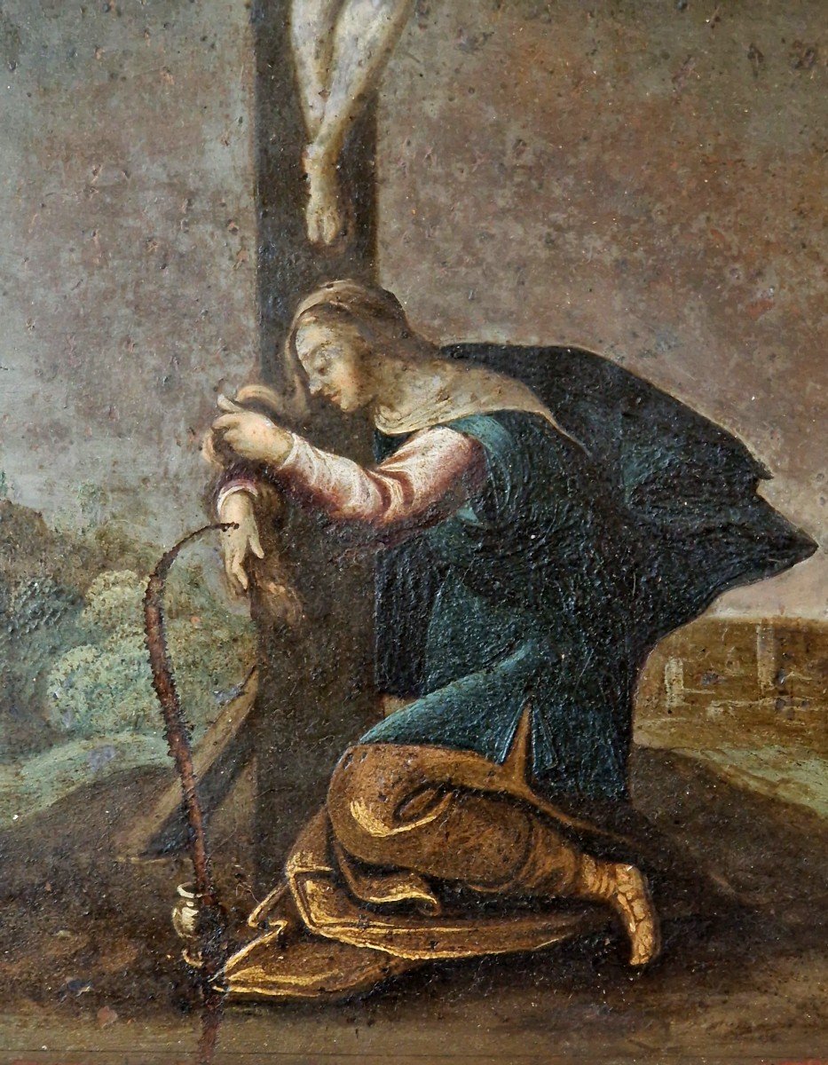 Crucifixion Flemish School 17th Century-photo-2