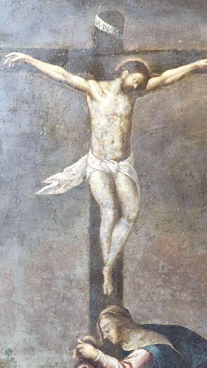 Crucifixion Flemish School 17th Century-photo-3