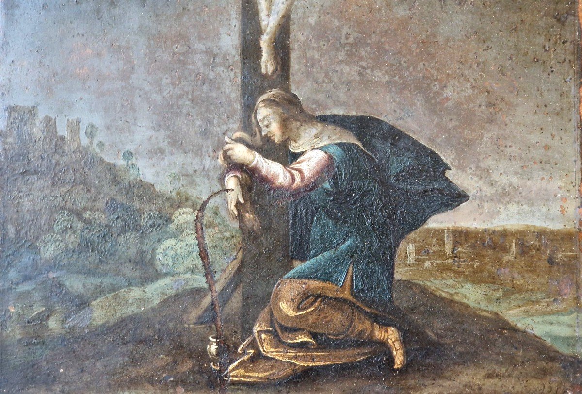 Crucifixion Flemish School 17th Century-photo-3