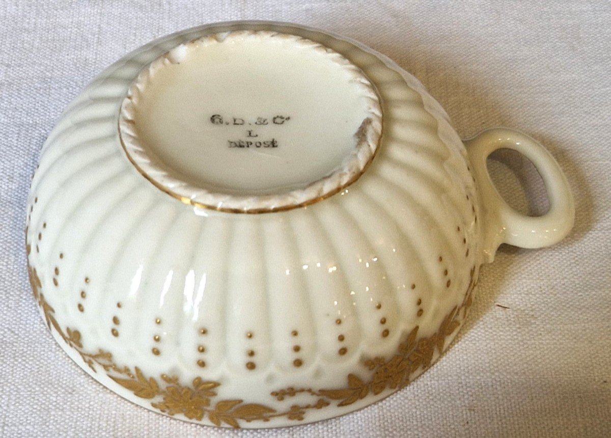 Tastevin En Porcelaine réhaussé d'or-photo-1