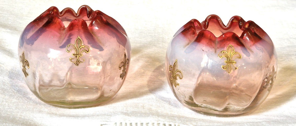 Pair Of Legras Montjoye Ball Vases-photo-2