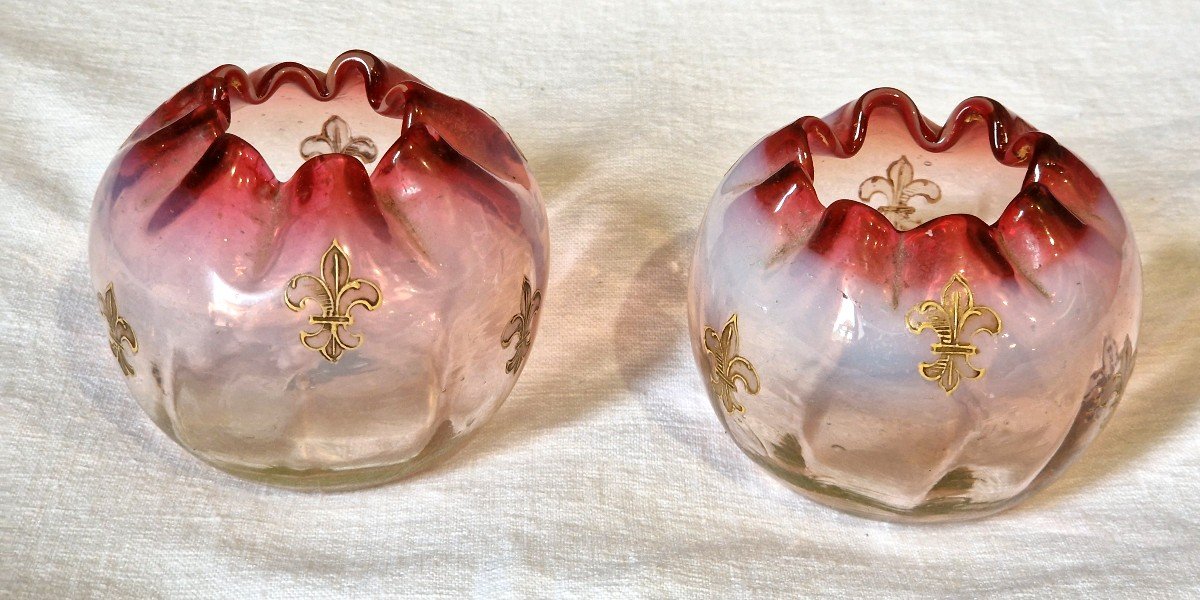 Pair Of Legras Montjoye Ball Vases