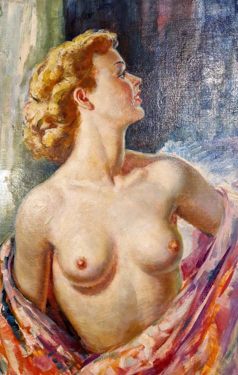 Nue Art Déco Par Albert Genta XXème-photo-1