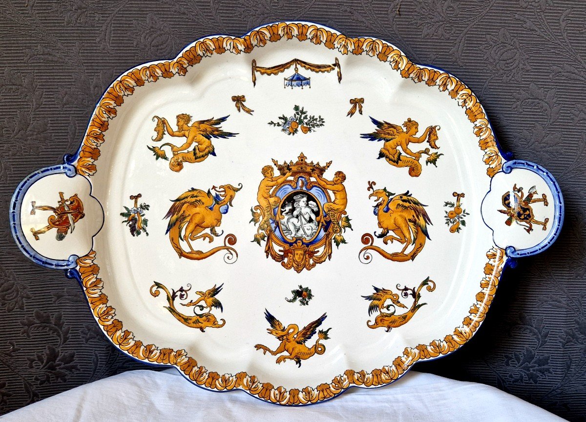 Plat Ovale Faïence De Gien Renaissance-photo-7