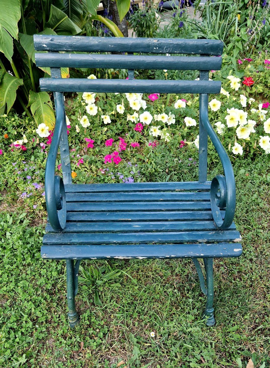 Fauteuil De Jardin Latté XIXe-photo-4