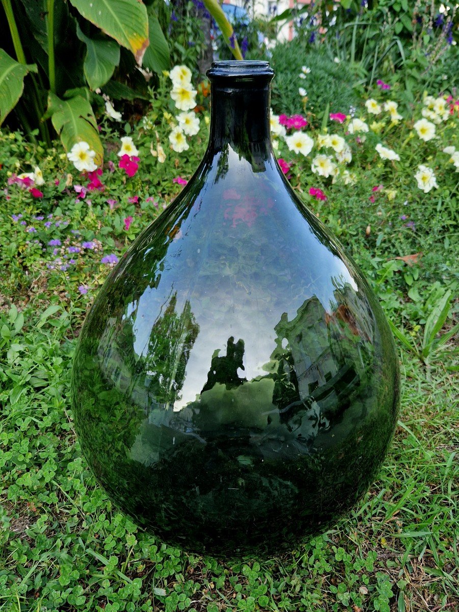 Bonbonne 25/27 Litres  époque XIXe vert foncé