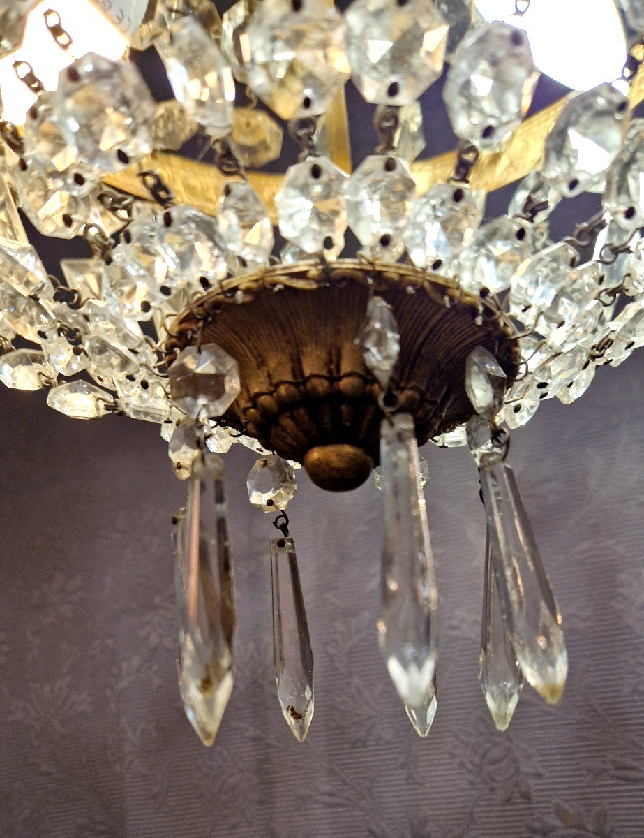 Lustre Montgolfière pampille 3 Feux-photo-3