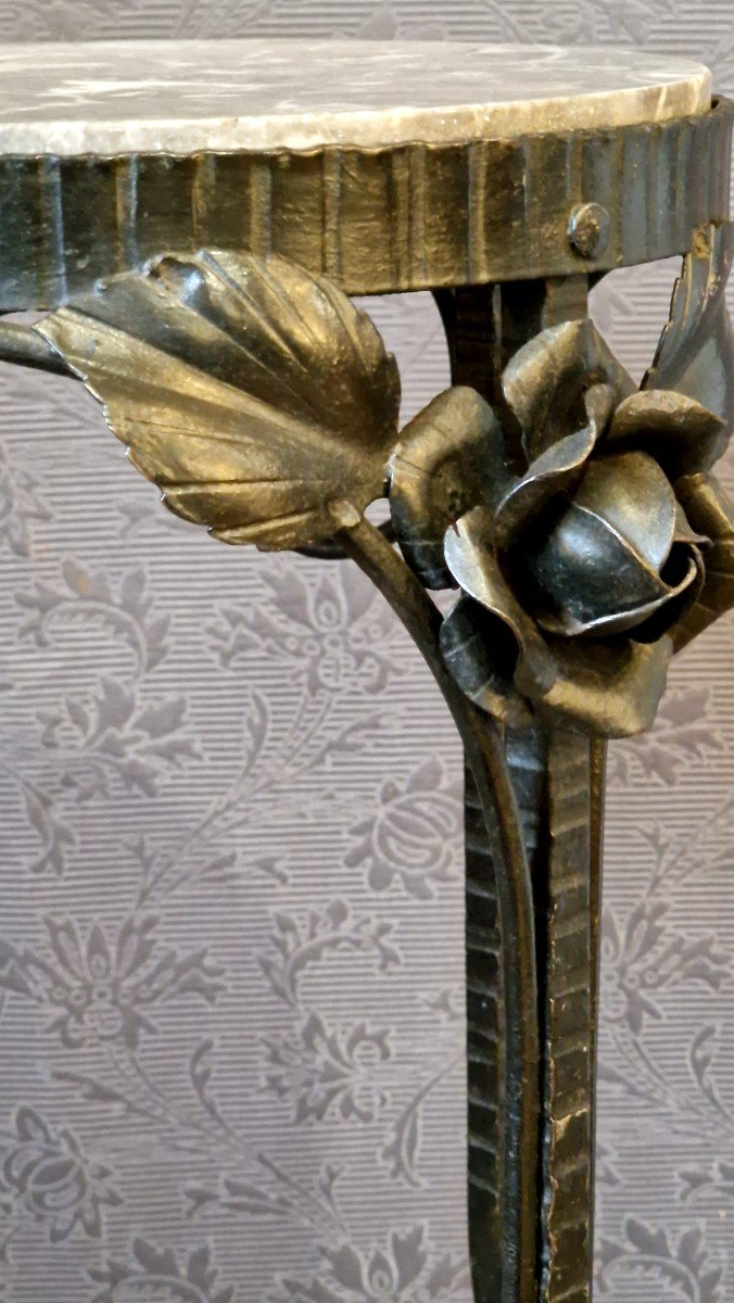 Sellette Art Déco En Fer Forgé-photo-4