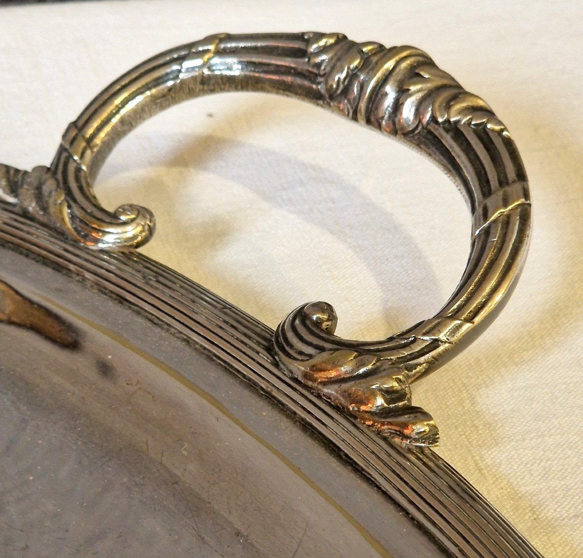 Silver Metal Serving Tray -photo-4