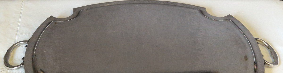 Silver Metal Serving Tray -photo-5