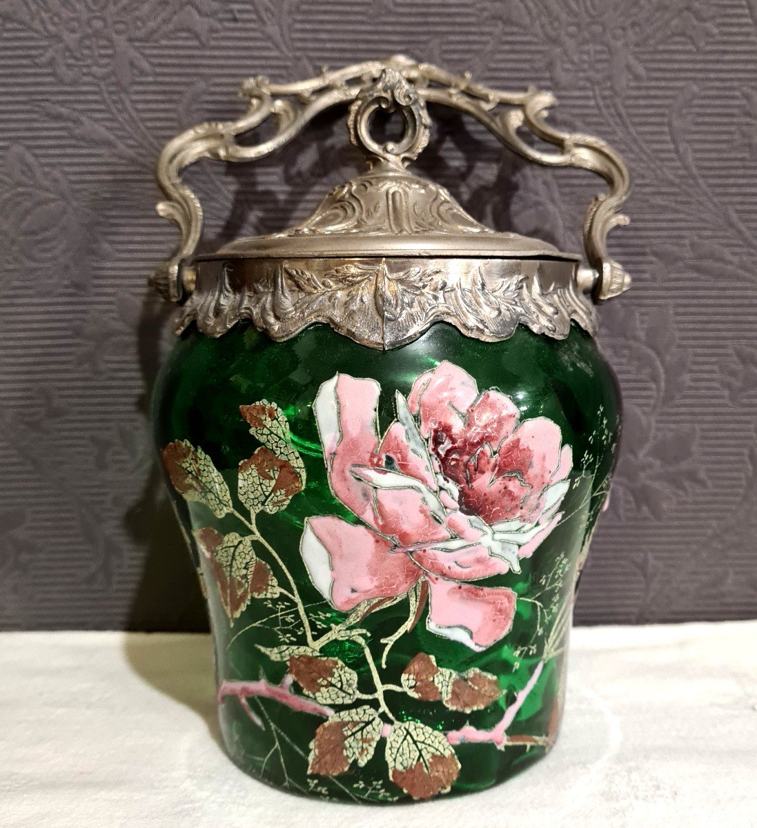Sceau à Biscuit émaillé Art Nouveau 