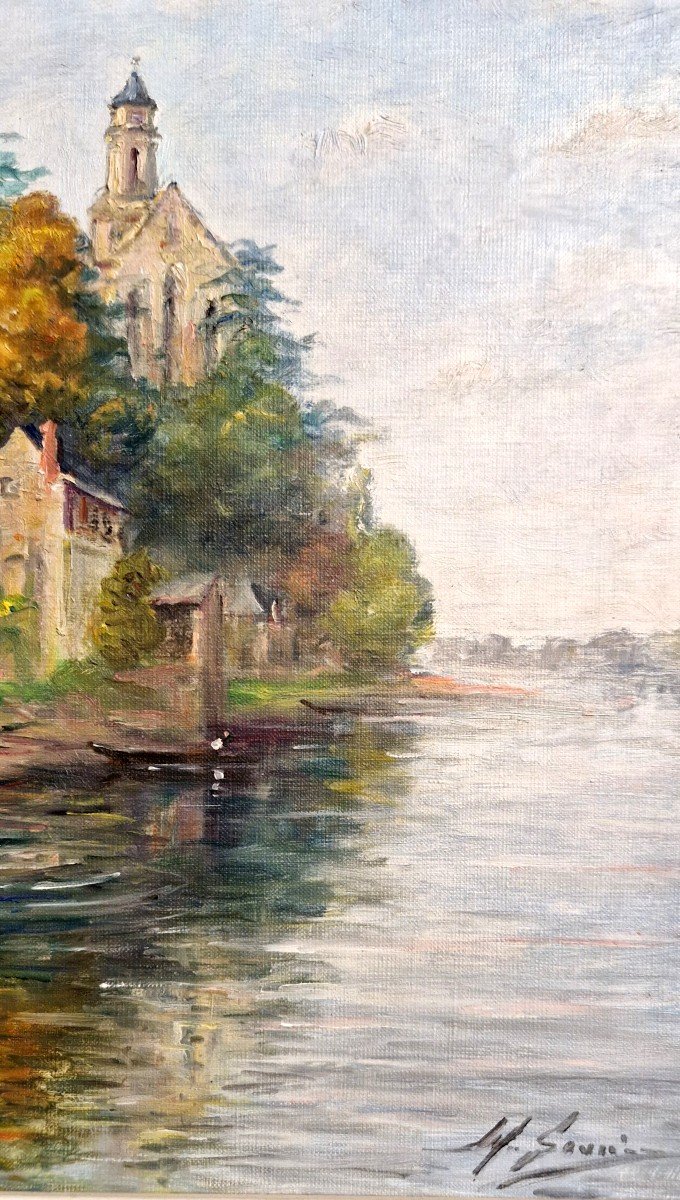 Autumn At The Washerwomen's Corner In Saint Florent Le Vieil By Marie Sourice (1906-1979)-photo-5