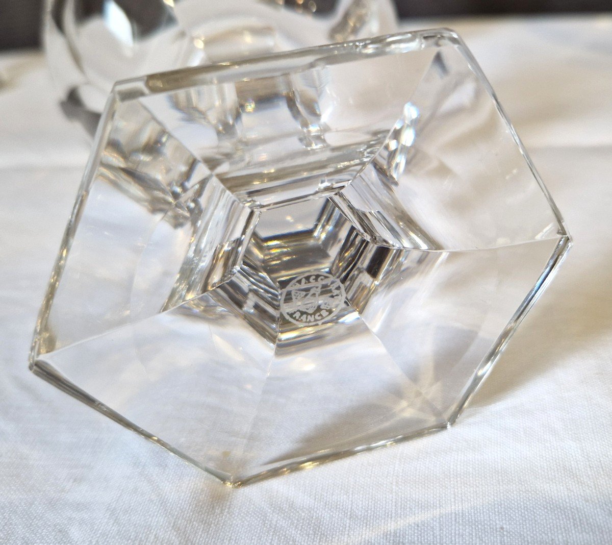 12 Baccarat Harcourt Model Cut Crystal Champagne Glasses-photo-1