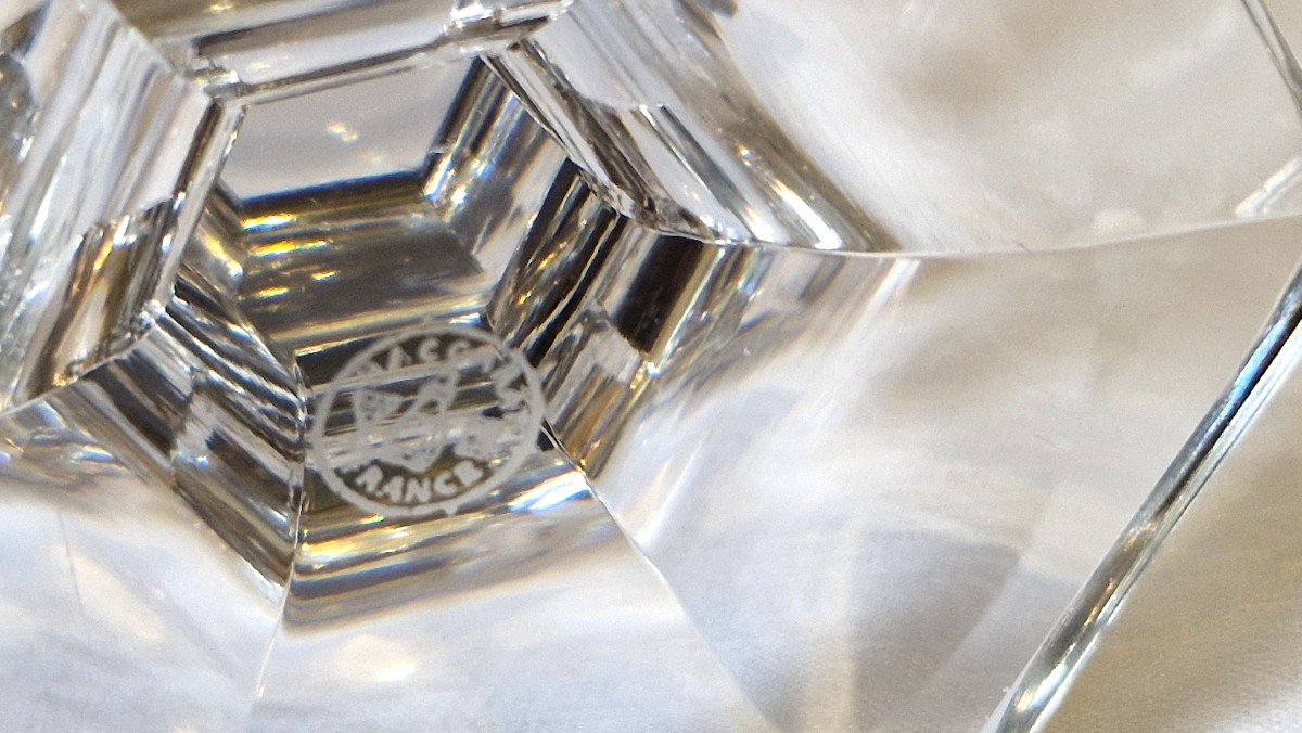 12 Baccarat Harcourt Model Cut Crystal Champagne Glasses-photo-2