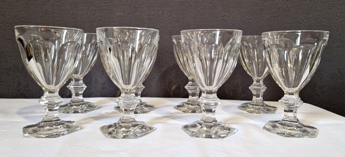 8 Verres Cristal Baccarat Harcourt-photo-4