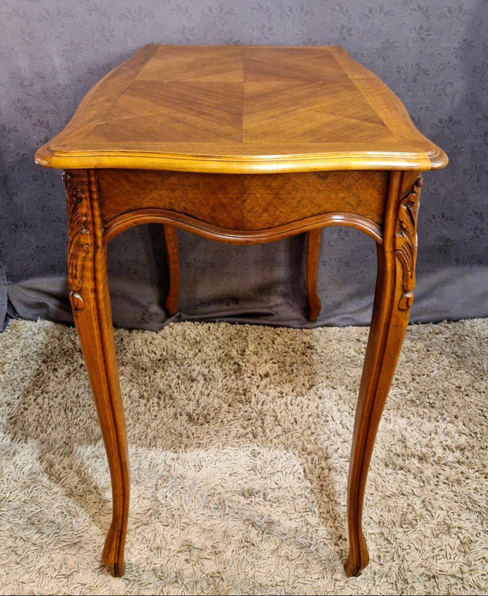 Table d'Appoint En Placage De Noyer-photo-4