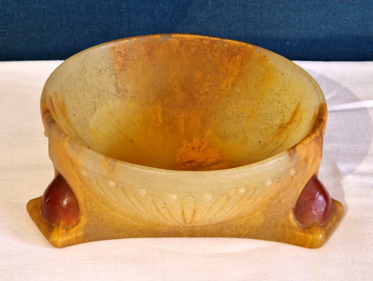 Glass Paste Pocket Tray Signed Walter Nancy-photo-3
