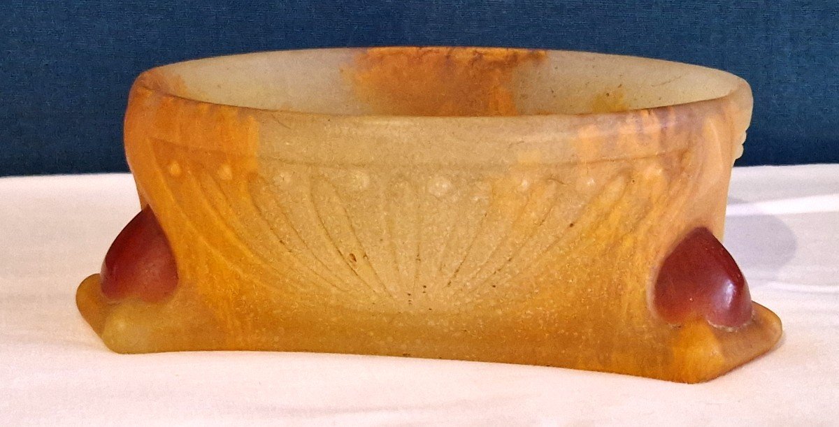 Glass Paste Pocket Tray Signed Walter Nancy-photo-1