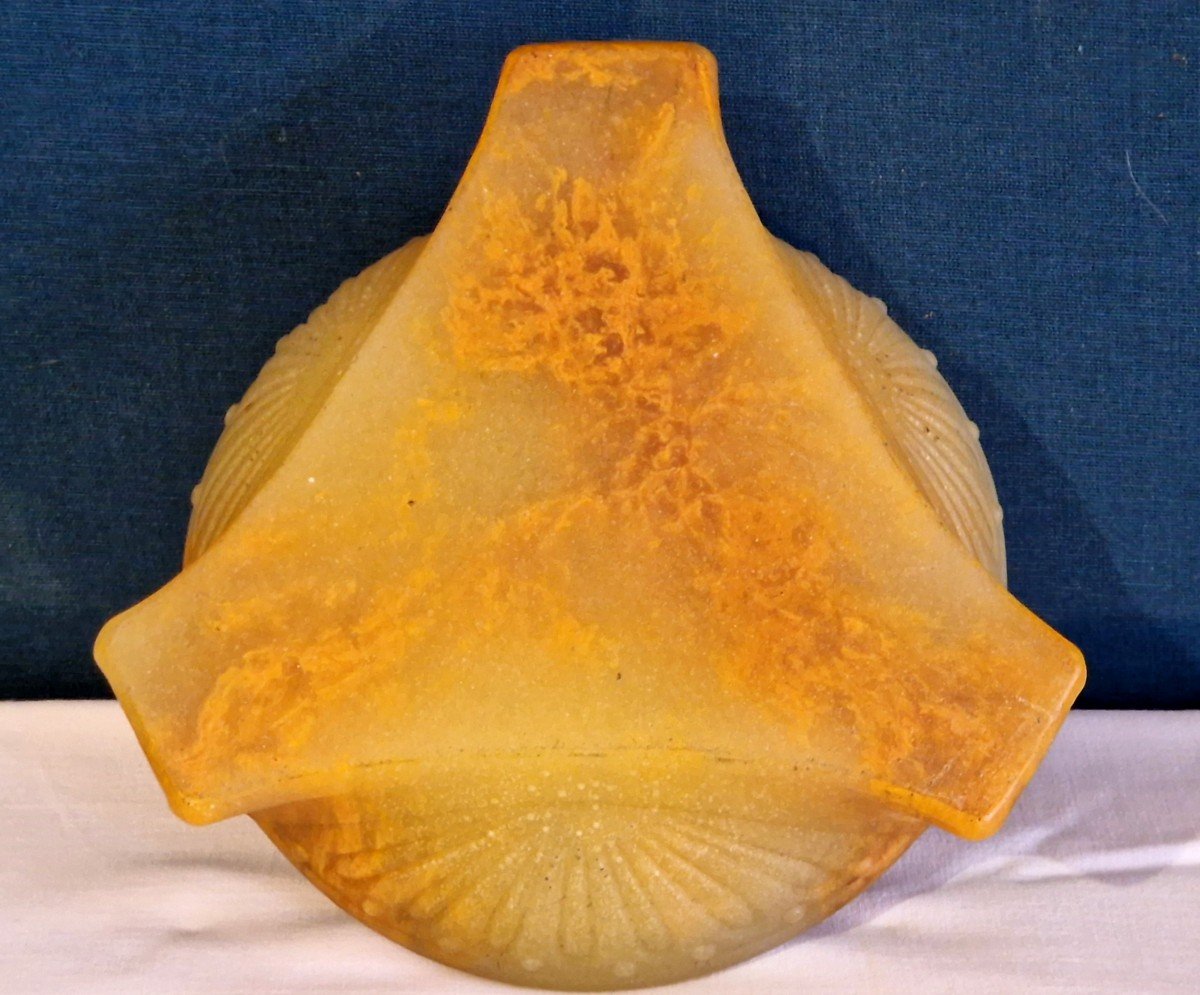 Glass Paste Pocket Tray Signed Walter Nancy-photo-3