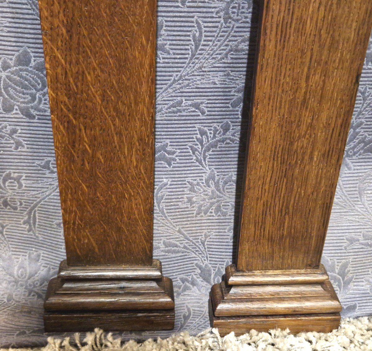 Paire De Colonnes En Chêne-photo-2