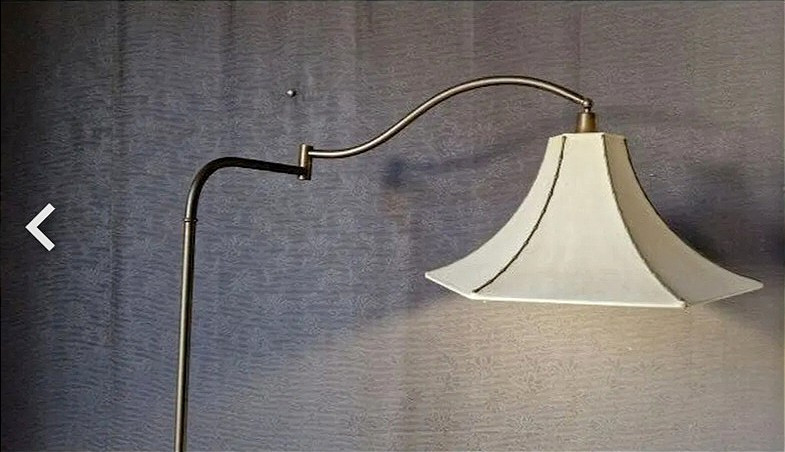 Articulated Bronze Patina Brass Floor Lamp-photo-3