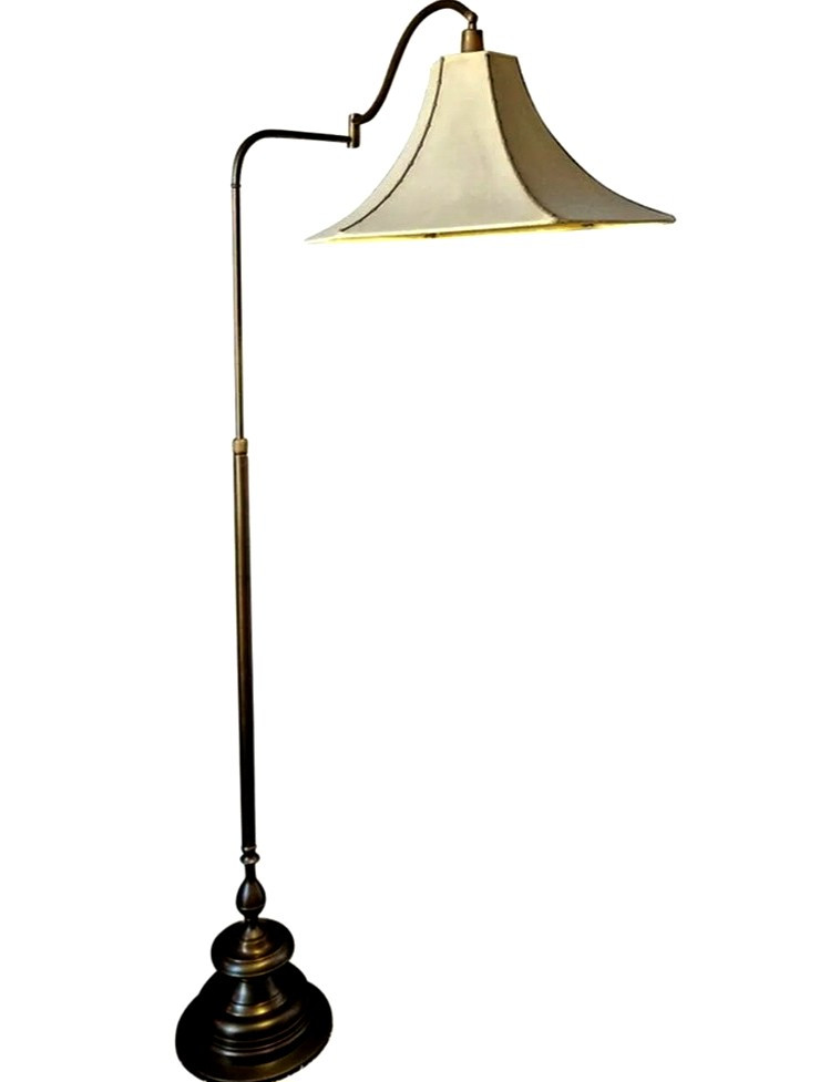 Articulated Bronze Patina Brass Floor Lamp