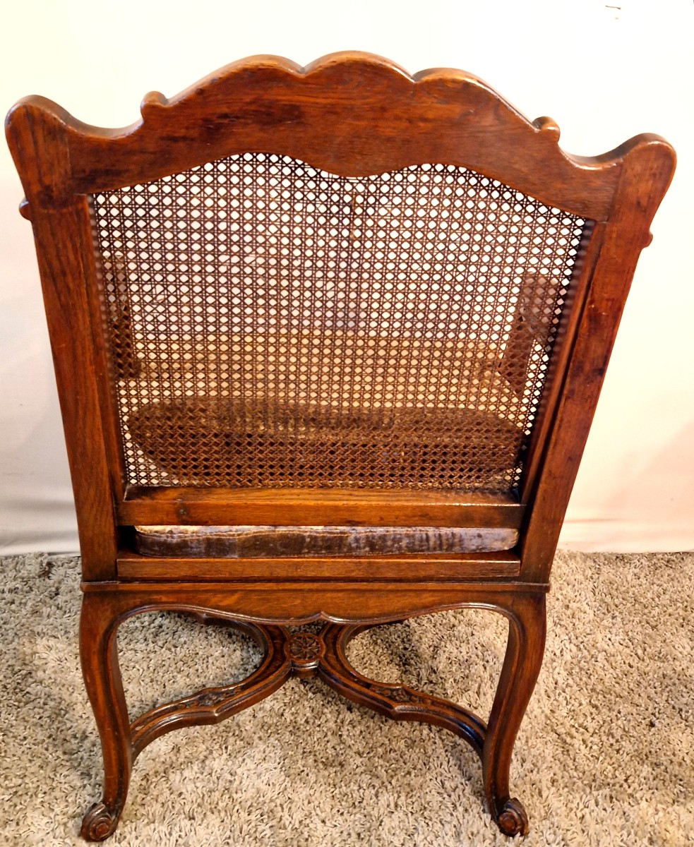 Louis XV Armchair In Oak-photo-1
