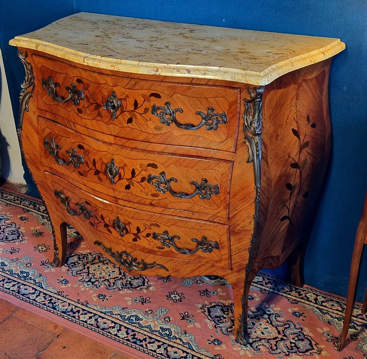 Commode En Marqueterie Estampillé R.bacchin XXème -photo-6
