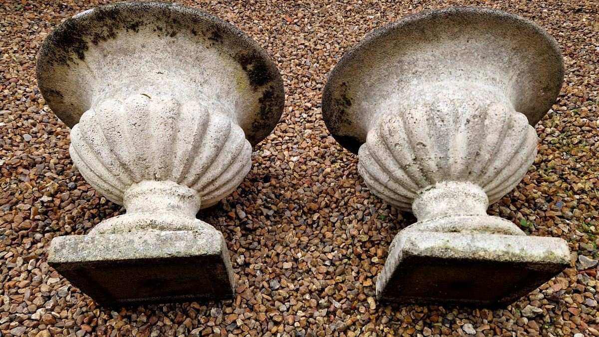 Pair Of Medici Vases In Reconstituted Stone, 20th Century-photo-3
