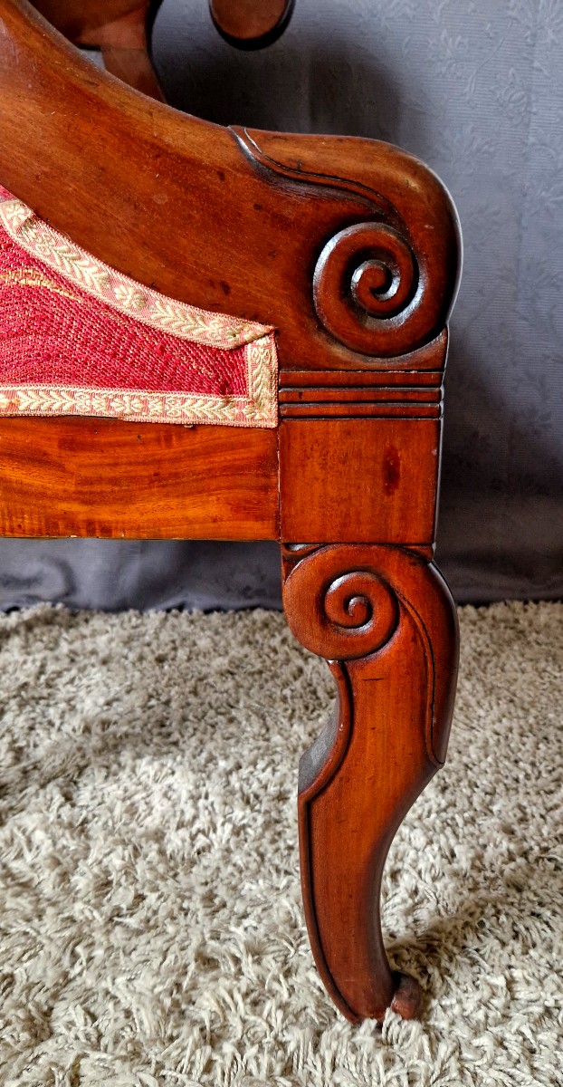 Fauteuil En Acajou De Bureau-photo-5