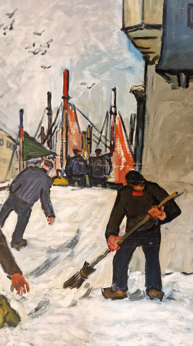 Honfleur sous la neige par Henriette Le Pesqueux -photo-1
