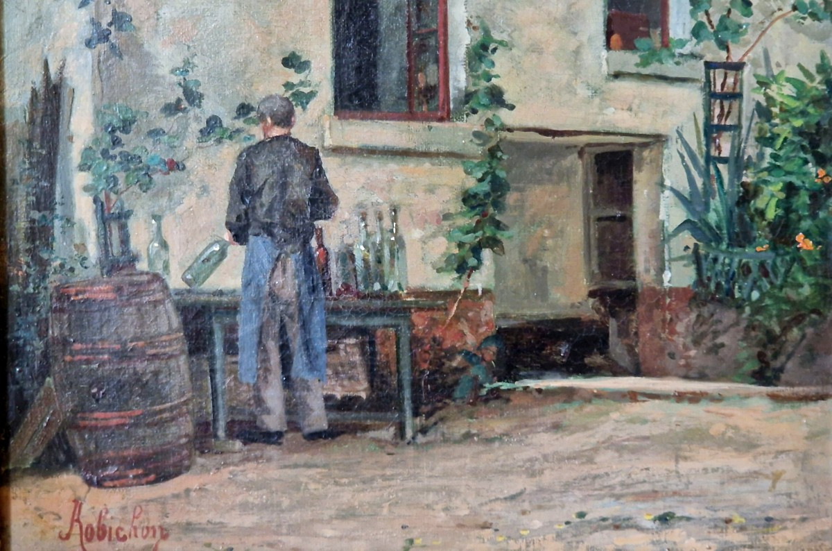 The Bottle Washer By Jules Robichon (1839-1910)-photo-3