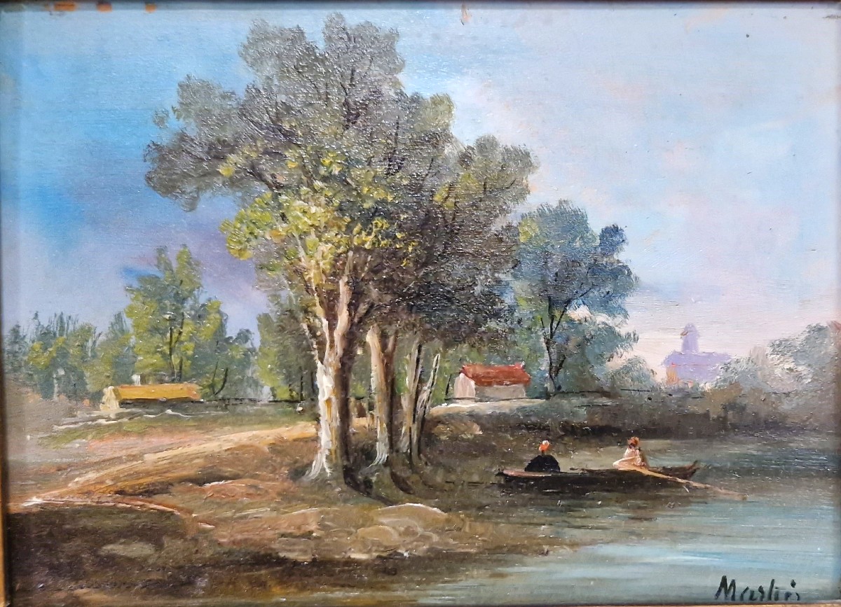 Tableau Barbizon XIXème Signé Martin-photo-3