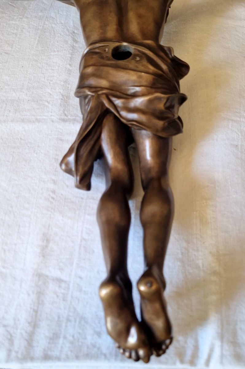 Bronze Of Christ Signed F. Barbedienne After Algarde, 19th Century-photo-4