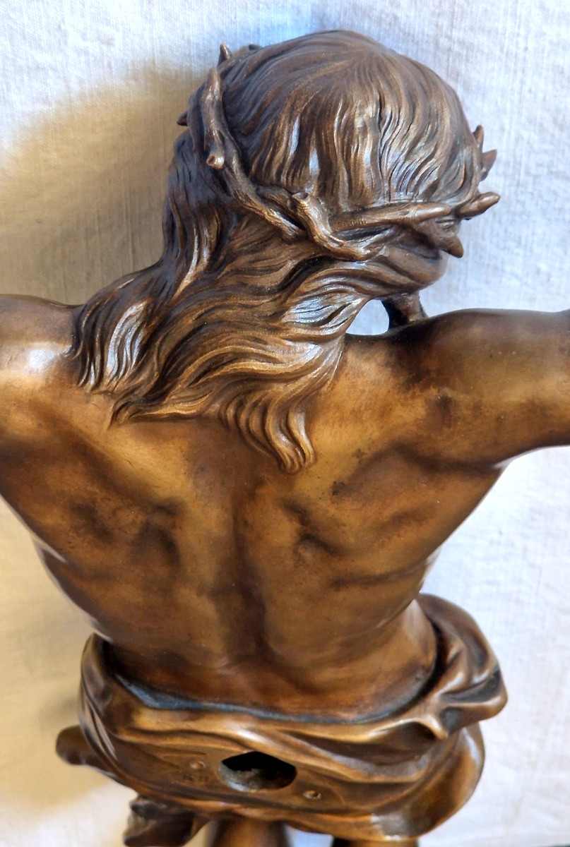Bronze Of Christ Signed F. Barbedienne After Algarde, 19th Century-photo-8