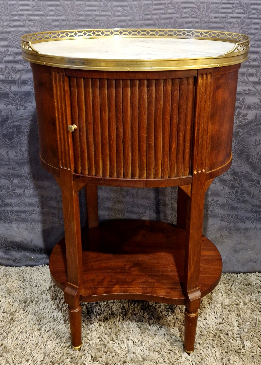 Mahogany Curtain Side Table-photo-2