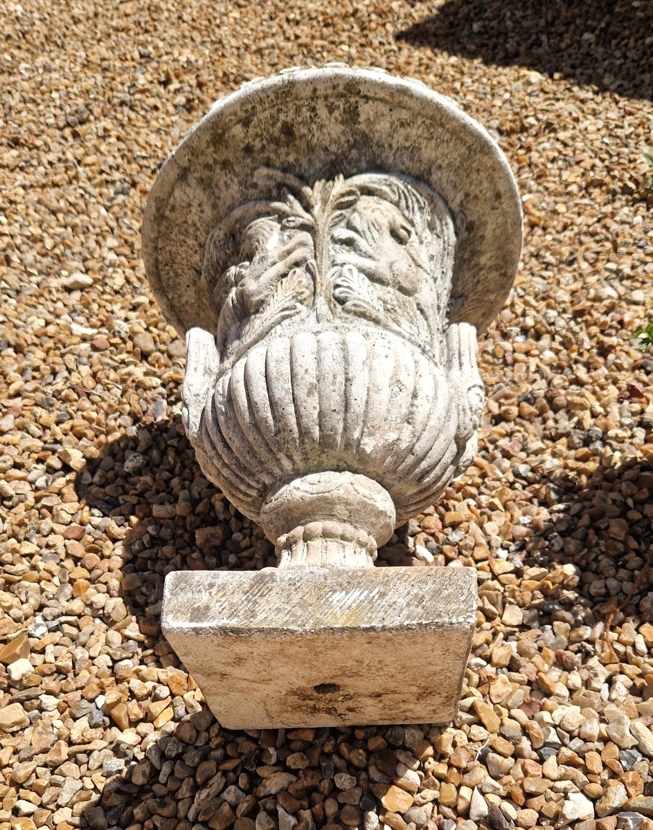 Pair Of Medici Vases In Reconstituted Stone, 20th Century-photo-7