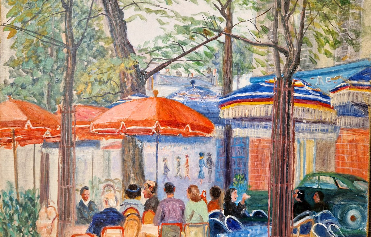 Les Terrasses Parisiennes Par Adrien Noulin Vers 1960-photo-2