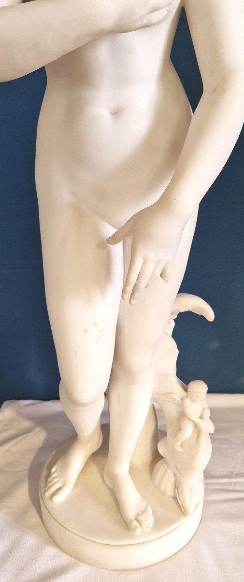 statue en marbre et albatre représentant Vénus signé F. G . Pugi Florence-photo-7