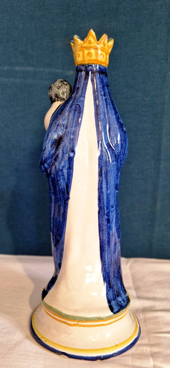 Vierge à l'Enfant en Faïence -photo-4