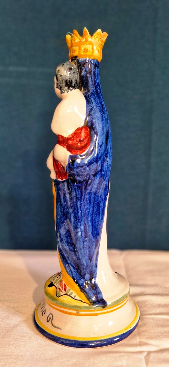 Vierge à l'Enfant en Faïence -photo-1