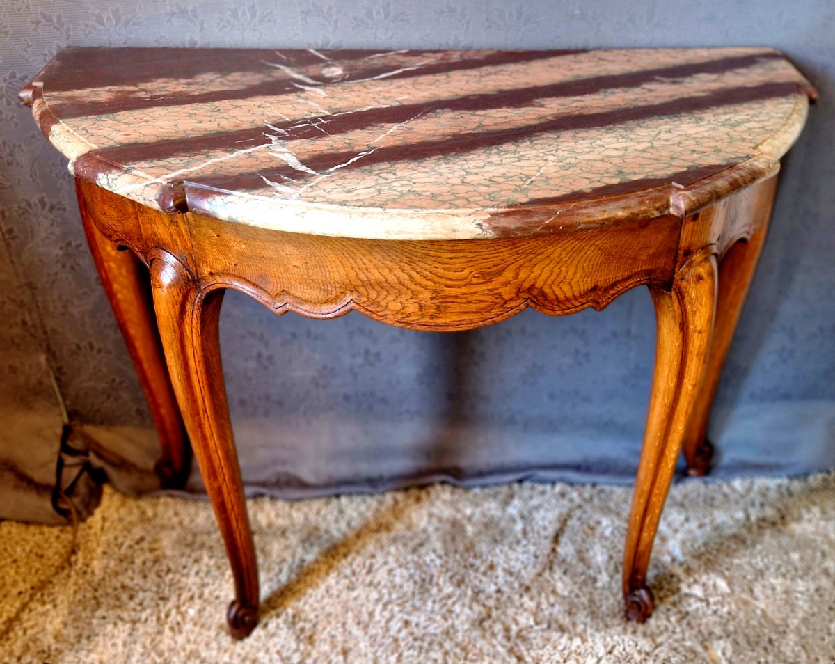 Oak Console Table-photo-3